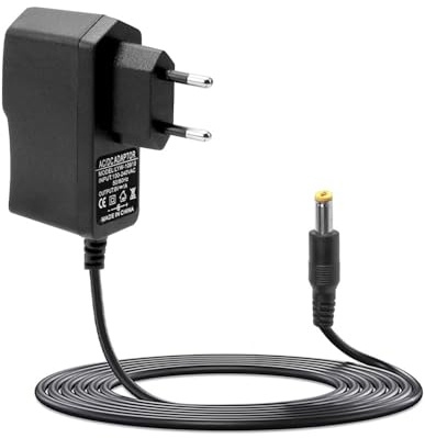 Vmoomax 9V Netzteil 1A Universal Netzteil 9W AC 100-240V Auf DC 9V Netzadapter Kabel 2 M Stecker 5,5 Mm X 2,1 Mm Geeignet Für Tapo Kamera, Arduino, Gitarrenpedal, Router, Heimtrainer