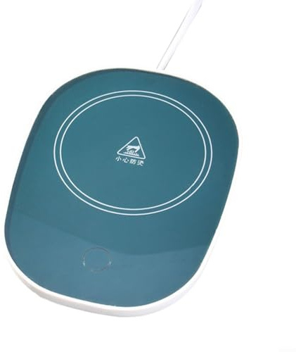 Chauffe-tasse USB 12 x 16 cm en verre trempé, contrôle thermostatique de la température 55 °C, capteur de gravité marche/arrêt automatique, économie d'énergie, utilisation de bureau ou à la maison