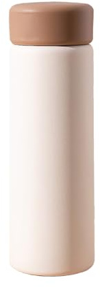 400ml / 13.5oz, Taza Termica Cafe, Vaso Termo, de Acero Inoxidable, con Asa Oculta, Para Estudiantes, Trabajadores de Oficina y Viajeros(Brown)