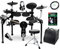 XDrum DD-520 PLUS SET 2 E-Drum Set (elektronisches Schlagzeug, mit aktiver Monitorbox inkl. Kabel, Schlagzeug-Hocker, Kopfhörer, Sticks & Fußmaschine, 458 Sounds, USB) schwarz