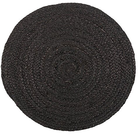 IB Laursen - Tischset - rund - schwarz - Jute - Ø 35 cm
