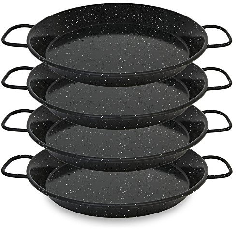 Menax - Paellera Mini - Acero Vitrificado Antiadherene - Set de 4-20 cm - 1 Ración