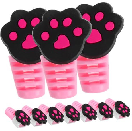 Lightning Cable Saver, 10 Pcs Cute Bear Claw Shape USB Charging Cable Fixer Protector for Laptop Charge Cable