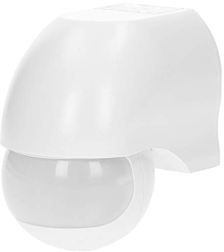 ORNO OR-CR-204/W Bewegungsmelder Aussen Wasserdicht mit Dämmerungssensor IP44 12m 180° 1200W, Aufputz, Zeiteinstellung
