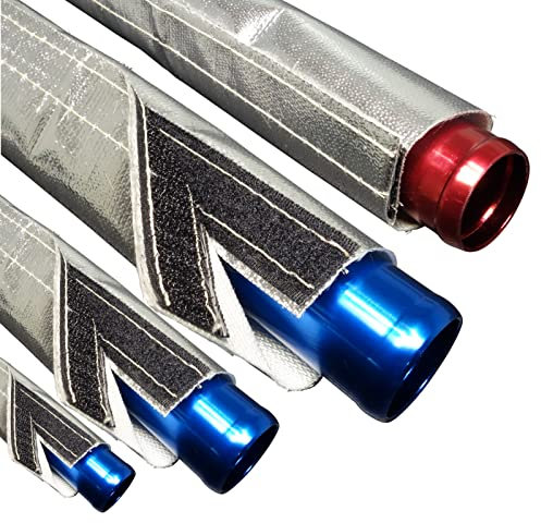 1m Alu-Titan Hitzeschutzschlauch ID 160mm Klettverschluss *** Heat Sleeve Thermoschutz Isolierschlauch Kabelschutz