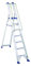 Svelt Scala Alluminio 7 gradini, Professionale, Ultra Resistente con Corrimano e Guardacorpo