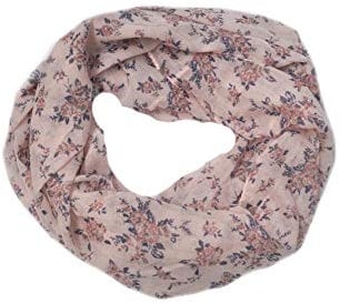 Euly Seide Cotton Loop Schal Loopschal Rundschal Schlauchschal Tuch Tücher Damenschal Traumfänger (Blumen Apricot)
