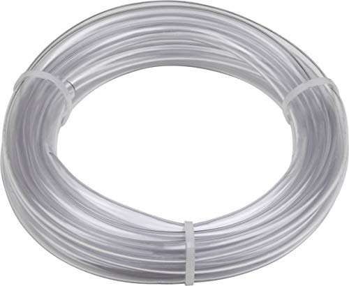 Meister PVC-slang glasklar – 4 m x 8 mm – utan tyginlägg – för att transportera luft och vätskor – för tryckfria applikationer, luftslang/akvarieslang, transparent, 9920360
