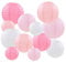 Mondeer Papierlaternen, 12 STÜCKE Rosa Chinesische Runde Laterne Ballon Hängen Dekorationen mit Verschiedenen Größen für Hochzeit Geburtstag Baby Shower Party Home Decor-68 10