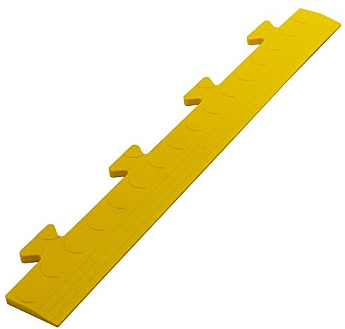 Elemento di finitura giallo per piastrelle da pavimento in PVC (maschio 480 x 70 x 8 mm)