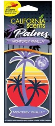 California Car Scents 302691100 Palms Lufterfrischer Monterey Vanilla, 4 Stück