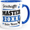 SpecialMe® Tasse Master Abschluss mit Name und Jahr Geschenk Masterabschluss Masterarbeit Studium bestandene Prüfung Master inner-royal Keramik-Tasse