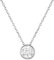 BONNYBIRD® Kristall Kette Silber Damen Edelstahl Halskette mit Schwebendem Stein Anhänger Crystal Weiß Frauen Wasserfest Schmuck Silberkette Layering Silberschmuck