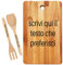 LWEDLW Nuova Versione Kit Tagliere Grande in Legno di faggio 45x28 cm Personalizzato con forchetta e Cucchiaio in Omaggio (Legno, 45 x 28 cm)