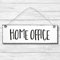 Home Office - Schild Dekoschild Türschild Wandschild Holz 10x30cm - Holzschild Holzdruck Holzbild Tür Deko Schild