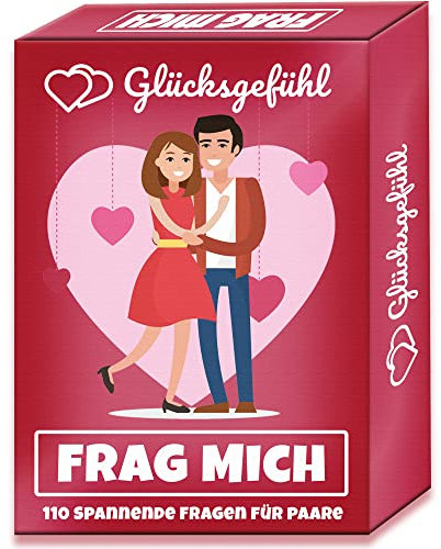 Kulinu Glücksgefühl - Fragespiel für Paare - Jahrestag Geschenk für eine wunderbare gemeinsame Zeit - Geburtstagsgeschenk Spiel für Partner Partnerin