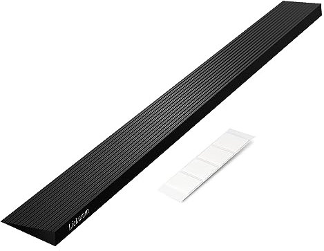 LIEKUMM 2.5cm High Threshold Ramp, 650kg Load Capacity Non-Slip Rubber Threshold Ramp for Bicycles, Scooter,Wheelchairs for Doorways, Driveways, Steps and Stairs