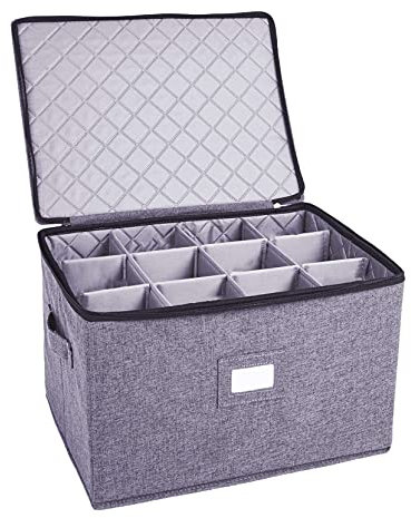 Lodokdre El almacenamiento de copas de vino tiene 12 copas de vino o caja de almacenamiento plegable también se puede utilizar para guardar ropa