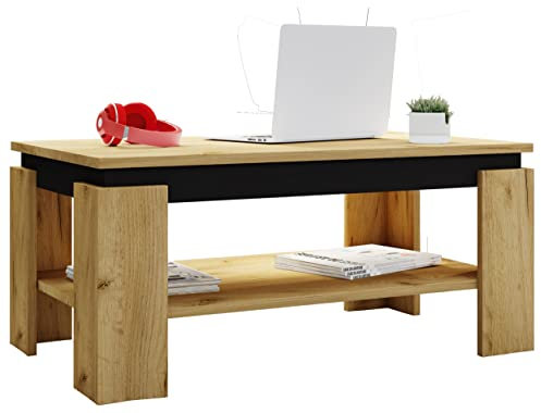 VCM Holz Beistelltisch | Couchtisch schlicht | Maße ca. H. 41 x B. 90 x T. 53cm | Wohnzimmertisch | Sofatisch - Rolas