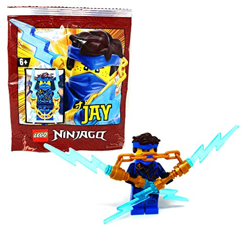 Lego Ninjago Legacy Minifigur - Sammelfigur - 1 Jay Nr.4 Ninjago Figur Bundle + 10 Originale Hüllen