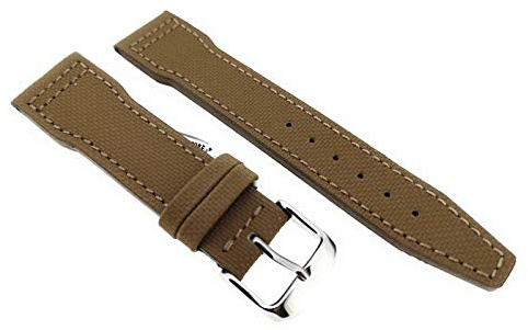 Fluco wasserabweisendens Uhrenarmband Pilot passend für IWC beige (Waterproof) 22 mm Made in Germany