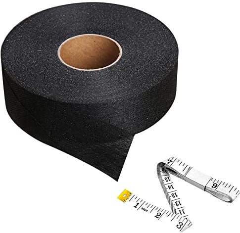 HOMEJOY 70 Iarde Nastro per Orlo Stirare Tessuto Nastro Termoadesivo per Orlo Nastri Adesivi per Tessuti per Vestiti Tende Jeans Pantaloni Gonne, 40 mm Larghezza (Nero)