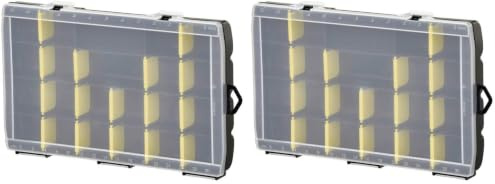 STANLEY STST81681-1 Organizer Porta minuteria, Trasparente (Confezione da 2)