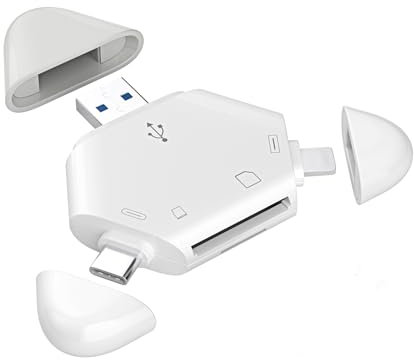 Zacoora Glatter Dreieck Kartenleser, OTG Quick Card Reader Unterstützt SD/Micro SD/TF