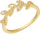 Lieson Verlobungsringe Damen, Freundschaftsringe Gold 750 18K Blätter Design mit Moissanit Hochzeit Ring Gelbgold Große 52 (16.6)