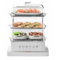 Vaporera Plegable Para Alimentos 800w 40l - Vaporera Desmontable De 3 Niveles Con Ciclo De Vapor De 360°, Reserva De 12h, Quemaduras Antisecas - Ideal Para Verduras, Carnes, Pescado - Panel Visual Tác
