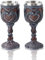 Ottalent Drachenkelch, schwarzer Drache, herzförmiger Weinkelch, Dungeons and Dragons, Geschenk, 2 Stück