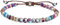 Uwiyo Edelstein Armband Damen, 4mm verstellbar Edelstein Armband Handgefertigt String Naturstein Armbänder Yoga Armbänder Geschenk für Geburtstag, Jahrestag, Weihnachten (Lila)
