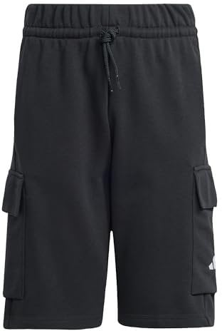 adidas Unisex Kids Essentials Cargo Shorts, Black/White, 7-8 Years