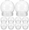10pcs Plastic Snow Globes for Crafts Empty Clear Water Globe with Screw Off Cap DIY Plastic Snowglobe Cookie Candy Jar Dried Flower Display Dome Cloche Fillable Ornament Balls