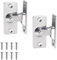 2Pcs Door Latch 90 Degree Door Latch Sliding Screen Door Latch Barn Mini Size Door Latch Stainless Steel Latch for Barn Garden Bathroom Cabinet Window Small Door Latch Hardware (Silver)