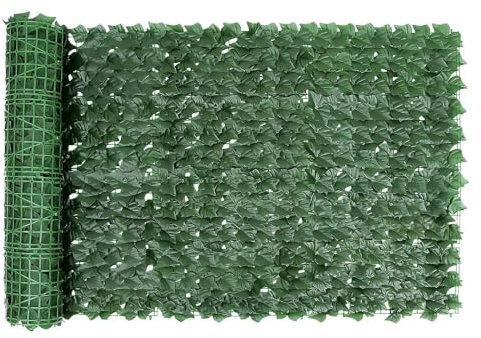 Blueeour Garden Screening, 3M * 1M Artificial Ivy Fence Screening, Artificial Hedge Screenings, Fence Trellis with Leaves,Ivy Screening Roll for Balcony Garden Decoration (1PCS)