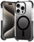 OX Armour Case for iPhone 15 Pro - Shockproof Military Grade 3M Drop Protection Reinforced Corner Anti Scratch Cover Screen & Camera Lens Protector - Compatible with MagSafe - Eclipse Black