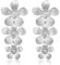 Mabor Metall Blumen Ohrringe,Ohrringe Blumen Groß Dreischichtige Blume Ohrringe Boho Statement Ohrringe Flower Earrings Hypoallergene Ohrringe Damen für Mädchen und Frauen