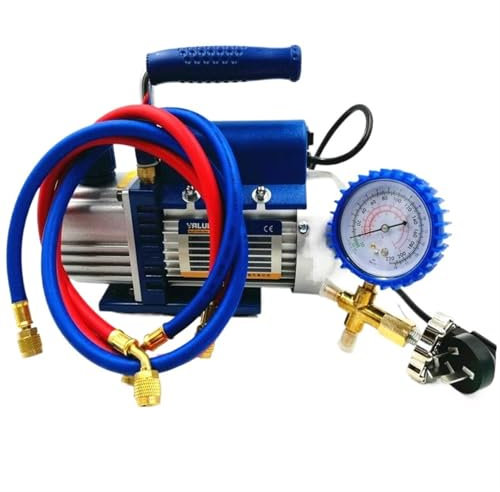 Bomba de vacío de 150W, FY-1H-N de aire acondicionado, herramienta de fluoruro, juego de bomba de vacío con mesa de refrigerante, manómetro, tubo de refrigerante