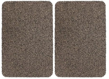 Stolmet Magic Absorbent Door Mat 75x45 cm (29.53 x 17.72) Super Absorbent Microfibre Indoor Outdoor Non-Slip Washable Mat for Pets and Homes - Available in Brick, Brown, Grey, Black (2, Brown)