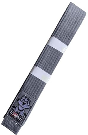 OSS Combat Sports BJJ Children Belt – IBJJF Approved, 100% Cotton, Lightweight, Durable Design, Competition-Ready, Perfect for Young Brazilian Jiu-Jitsu Practitioners. (Grey, 250 cm)