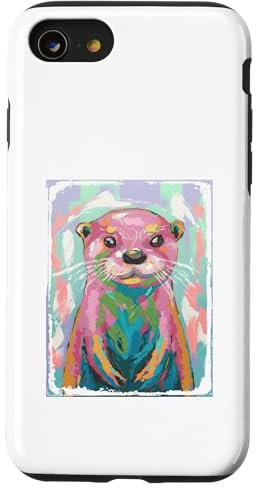 Otter Kunst Illustration Hülle für iPhone SE (2020) / 7 / 8