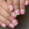 Flower Short Fake Nail, Short Shiny Fresh Manicure False Nails, Multicolored Flowers, Gentle and Sweet Glossy Fake Nails,Comfortable Fit Stick on Nails,Long Lasting Full Cover