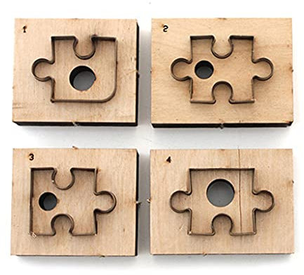 4 x Puzzle-Holz-Stanzformen, Scrapbooking, Kunst, Dekoration, Handwerk, die meisten Stanzmaschinen