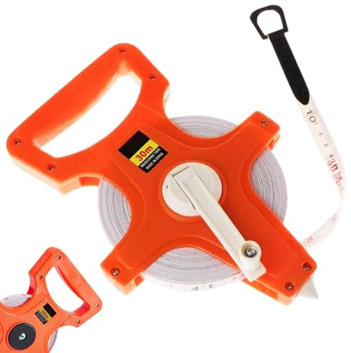 Le Ruban Bobine - Ruban Long Mesurer, Un Long En Fibre De Verre Métrique/Pouce Avec Une Manivelle, Un Saut En Et Un Surf Mesurer Le Bobine - R