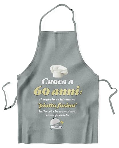 KAÏDENSÏ Lustige Küchenschürze – Geschenk zum Geburtstag für Damen – Gadgets lustige Geschenke, Pastellgrün_60 Jahre, 60x70 cm