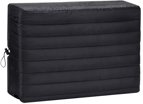 Couverture Extérieure Climatiseur, Housse Fenêtre Climatiseur Intérieur - Oxford 600D Imperméable, Sangles Métal Adjustables, Tailles 43/53cm, Protection Poussière/Feuilles