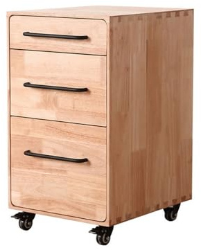 NaturalFile Schrank unter dem Tisch, herausnehmbare Schublade, Kommode für Akten und Zubehör, flache seitliche Aufbewahrungslösung