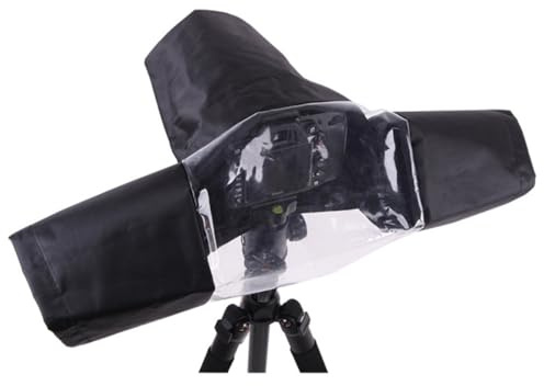 Gatuida Protection Anti-Pluie pour Appareil Photo Reflex, Housse Imperméable pour Objectif Moyen et Long, Étanchéité Supérieure Cordon Élastique Réglable, Usage Extérieur et Conditions