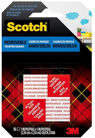 Scotch Removable Double-Sided Mounting Squares: 0.45 in. x 0.45 in. (Grey) / 36-Squares